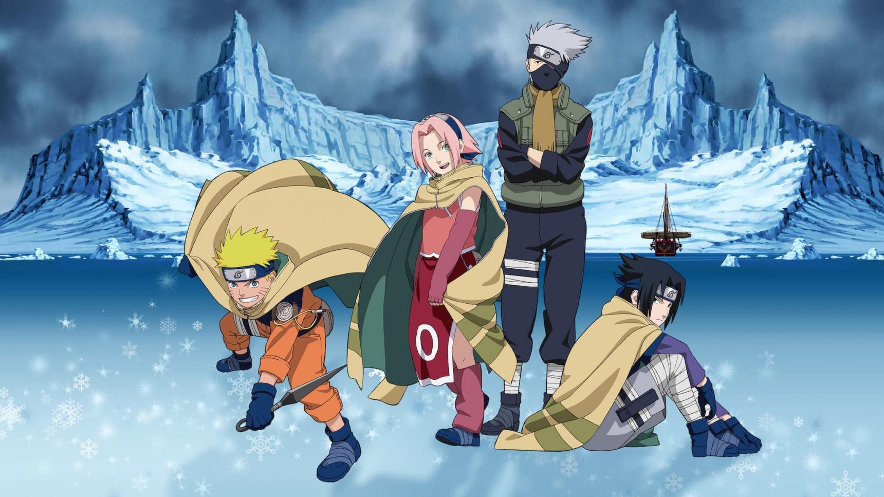 Fondo de pantalla de la película Naruto 1: ¡La Gran misión! ¡El rescate de la Princesa de la Nieve! en PELISPEDIA gratis