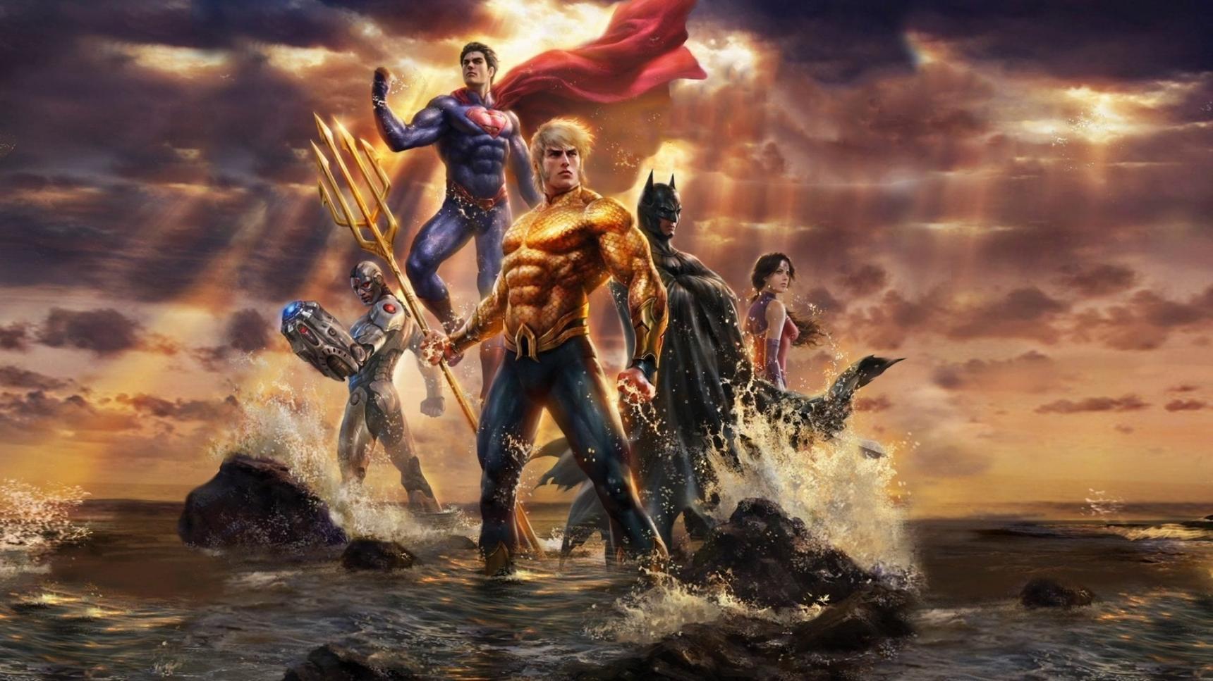 poster de La Liga de la Justicia: El trono de Atlantis